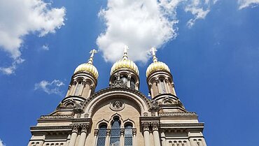Aufnahme der griechischen Kapelle in Wiesbaden.